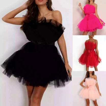 Mini Tutu Strapless Dress - Image 7