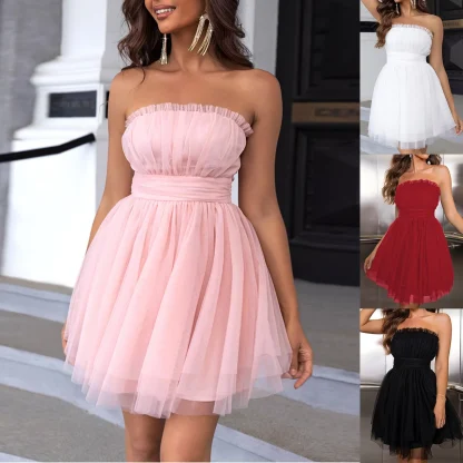 Elegant Tutu Strapless Dress - Image 6