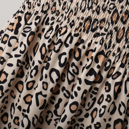 Smocked Leopard Strapless Dress - Image 5