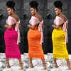 Ruched Color-block Strapless Dress - Image 2