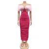 Ruched Color-block Strapless Dress - Image 4