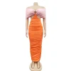 Ruched Color-block Strapless Dress - Image 5