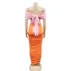 Ruched Color-block Strapless Dress - Image 6