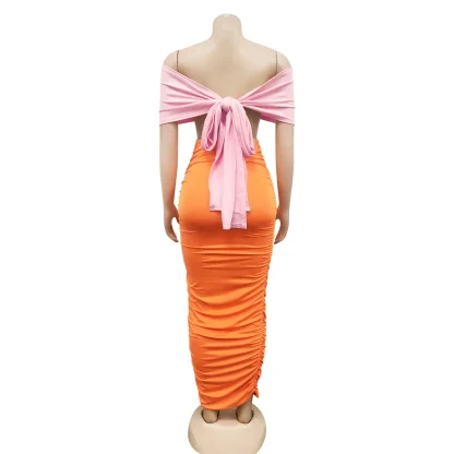 Ruched Color-block Strapless Dress - Image 6