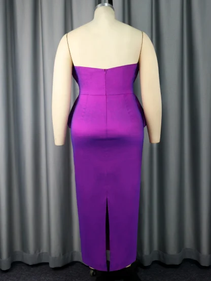 Ruffle Evening Strapless Dress - Image 4
