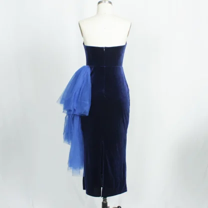 Elegant Mesh Strapless Dress - Image 4