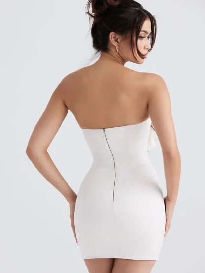 Big Bow Front Strapless Dress - Image 3