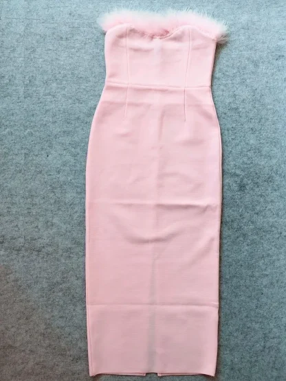 Luxury Bodycon Strapless Dress - Image 4