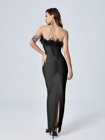Elegant Strapless Maxi Dress - Image 3