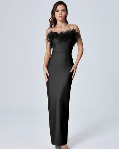 Elegant Strapless Maxi Dress