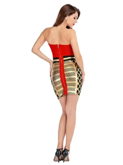 Sexy Elegant Strapless Dress - Image 2
