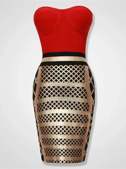 Sexy Elegant Strapless Dress - Image 3