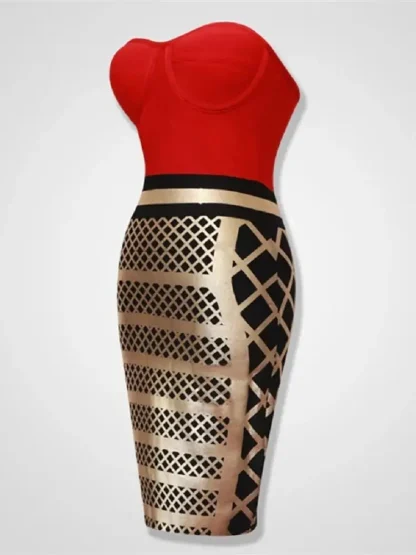 Sexy Elegant Strapless Dress - Image 4