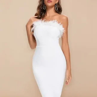 White Strapless Dress