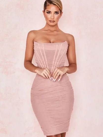 Elegant Corset Strapless Dress - Image 5