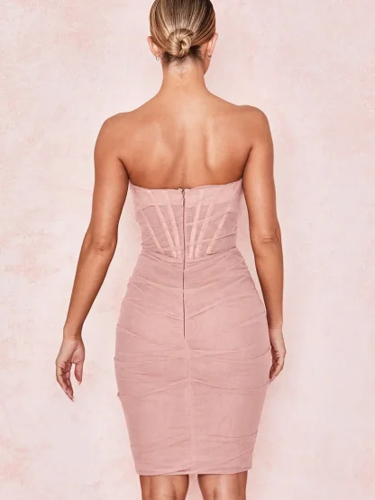 Elegant Corset Strapless Dress - Image 6