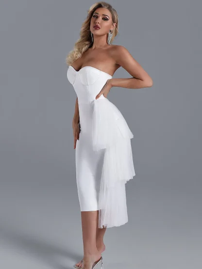 White Romantic Strapless Dress