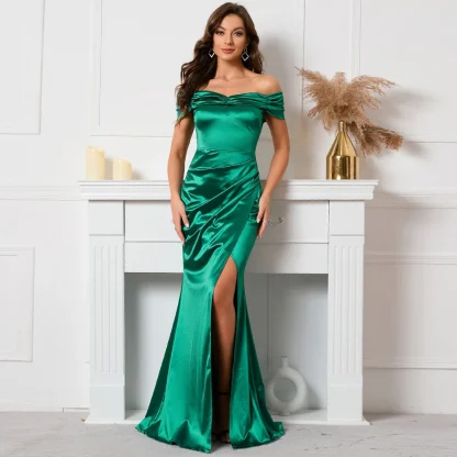 Elegant Draped Strapless Dress - Image 2