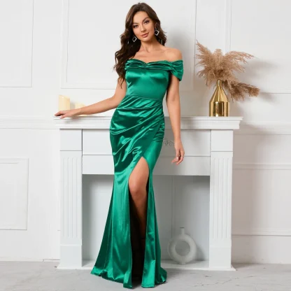 Elegant Draped Strapless Dress - Image 4