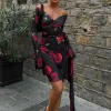 Strapless Floral Dress