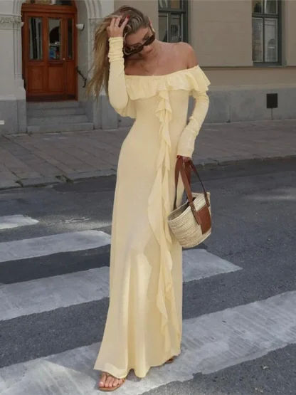 Elegant Ruffled Strapless Dresses - Image 5