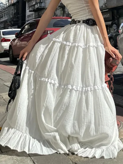White Maxi Strapless Dress Set - Image 4