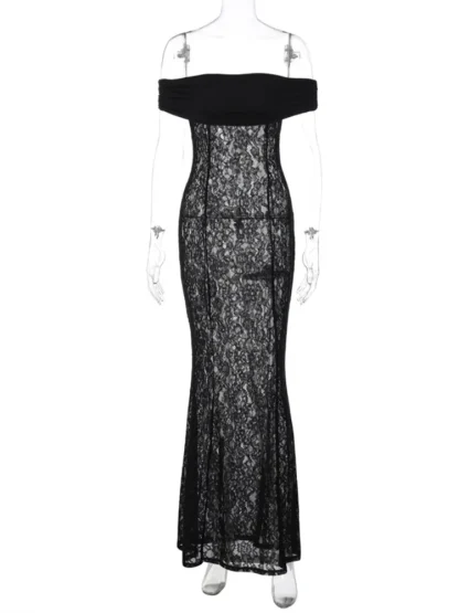 Off-shoulder Lace Strapless Dresses - Image 6