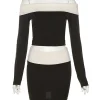 Long Sleeve Strapless Dress Set - Image 6