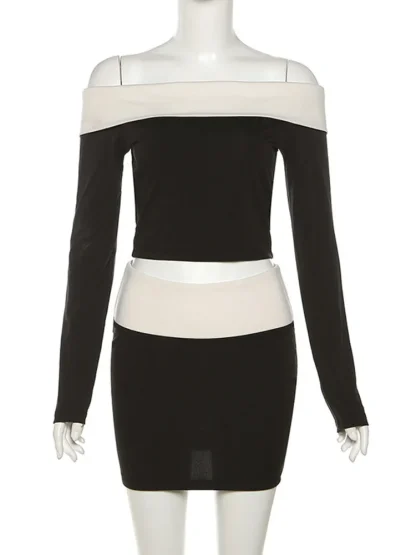 Long Sleeve Strapless Dress Set - Image 6