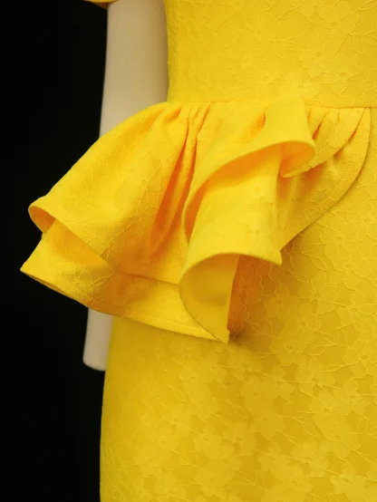 Plus Size Yellow Strapless Dress - Image 5