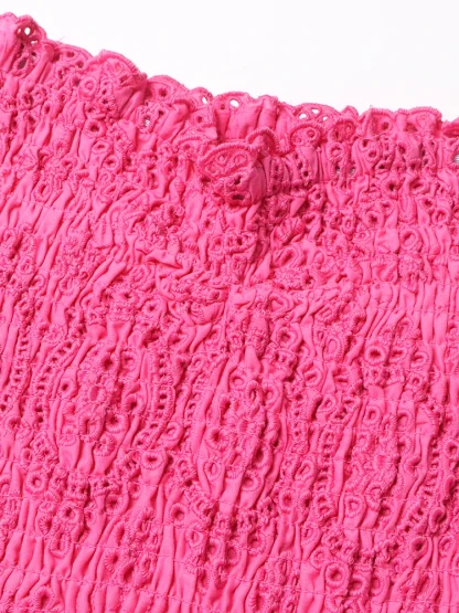 Slimming Smocked Strapless Dress - Image 7