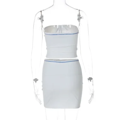 Lace-up Strapless Dress Set - Image 6
