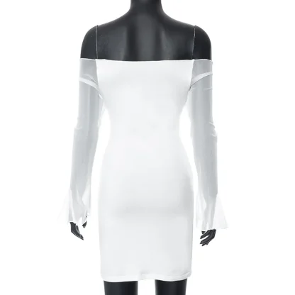 Mesh Sleeve Strapless Dresses - Image 6