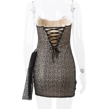 Sexy Sequins Mini Strapless Dresses - Image 6