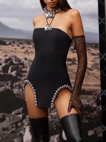 Sexy Slimming Mini Strapless Dress