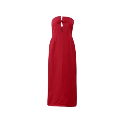 Bowknot Cutout Strapless Dresses