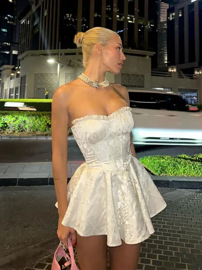 Sexy Strapless Mini Evening Dresses - Image 6