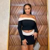Long Sleeve Strapless Dress Set - Image 5