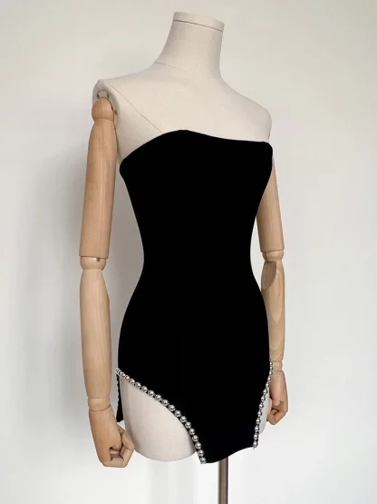 Sexy Slimming Mini Strapless Dress - Image 3