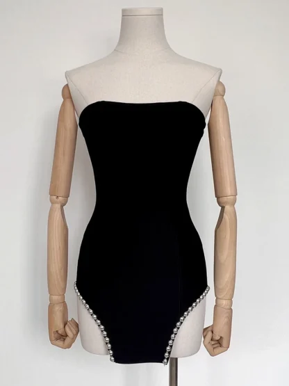 Sexy Slimming Mini Strapless Dress - Image 2
