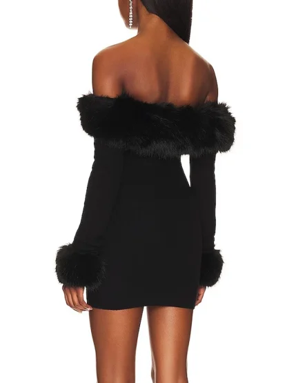 Chic Long Sleeve Strapless Dress - Image 3