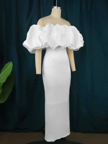 Exaggerated Ruffle Strapless Dress - Image 3