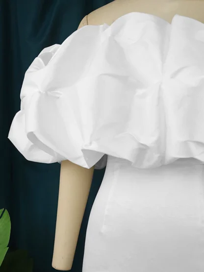 Exaggerated Ruffle Strapless Dress - Image 5
