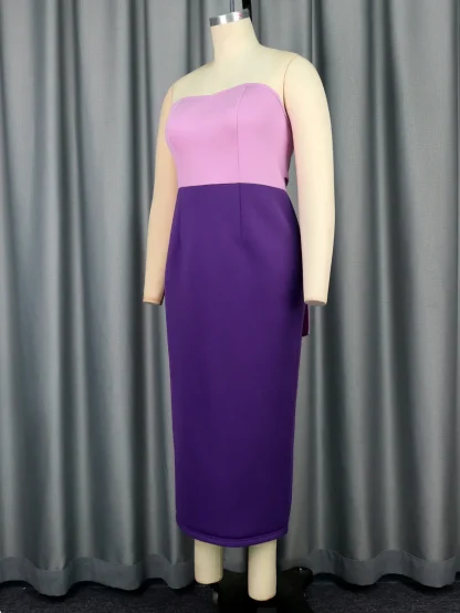 Elegant Bodycon Bow Strapless Dress - Image 3