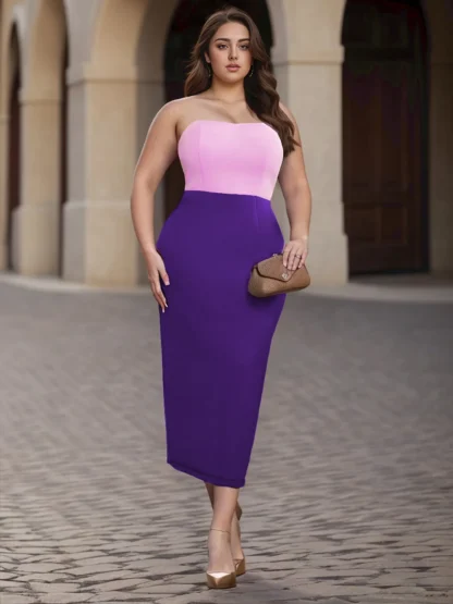 Elegant Bodycon Bow Strapless Dress