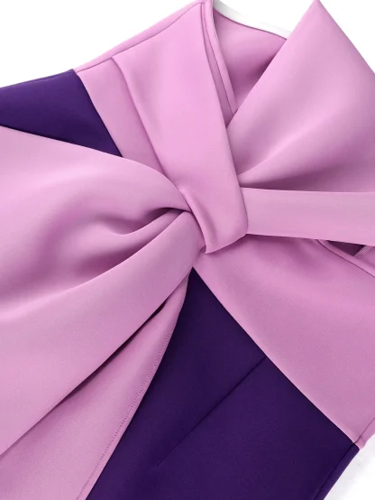 Elegant Bodycon Bow Strapless Dress - Image 6