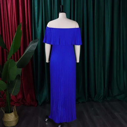 Accordion Pleat Strapless Dresses - Image 3